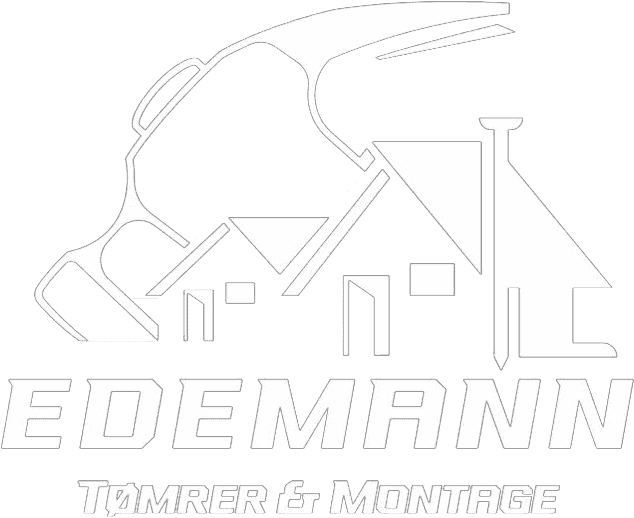 Edemann Tømrer & Montage logo i hvid - Tømrer i Tinglev og Sønderjylland